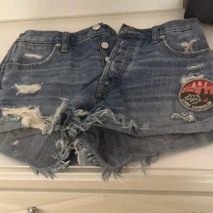 Medium wash shorts
